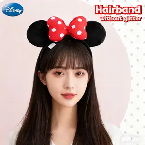 1PC Disney Officially Licensed Christmas Special LED Light-Up Minnie Mouse Bow Headband for Disney Parks Halloween Costumes Party Cosplay Soft Adjustable Headband for Adults No Glitter Magical Gift for Disney Princess Fans