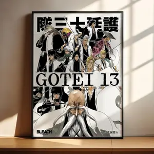 Bleach Anime Poster, Gotei 13 Art Print, Anime Wall Decor, Anime Gift