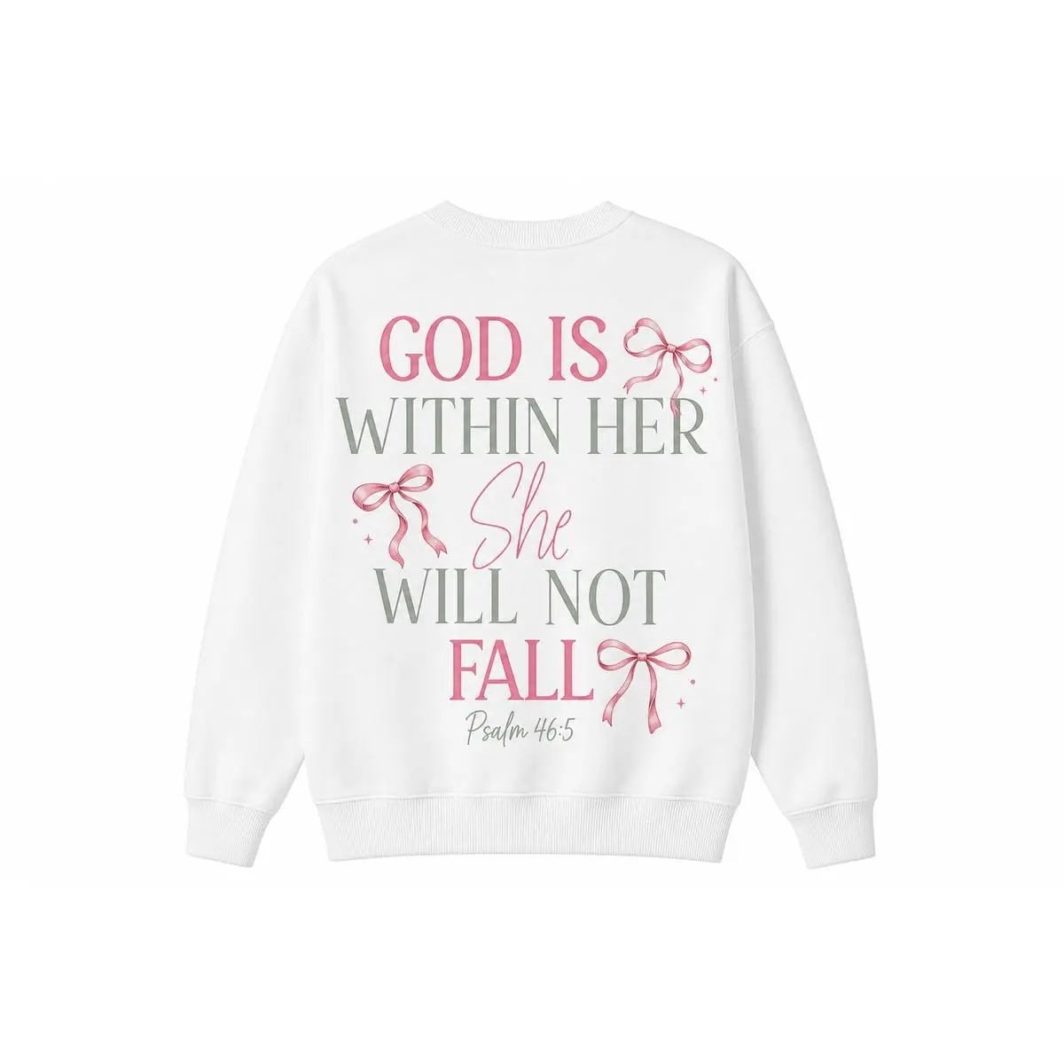 Women's Casual Minimal Blush Pink Script Crewneck Pullover Sweatshirt - Polyester-Cotton Fleece Fabric, Flattering Fit, Round Neck, Soft, Tops, Script Print, Soft Blend, 2Xl, Lady
