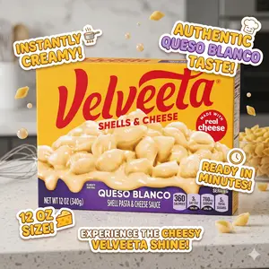 Velveeta Shells & Cheese Queso Blanco Shell Pasta & Cheese Sauce, 12 oz Box