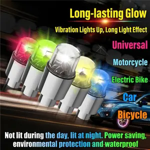 LED wheel light Waterproof Luminous Car Tire Valve Caps Vibration-Sensitive LED Tire Valve Cap-bicycle car motorcycle tire led