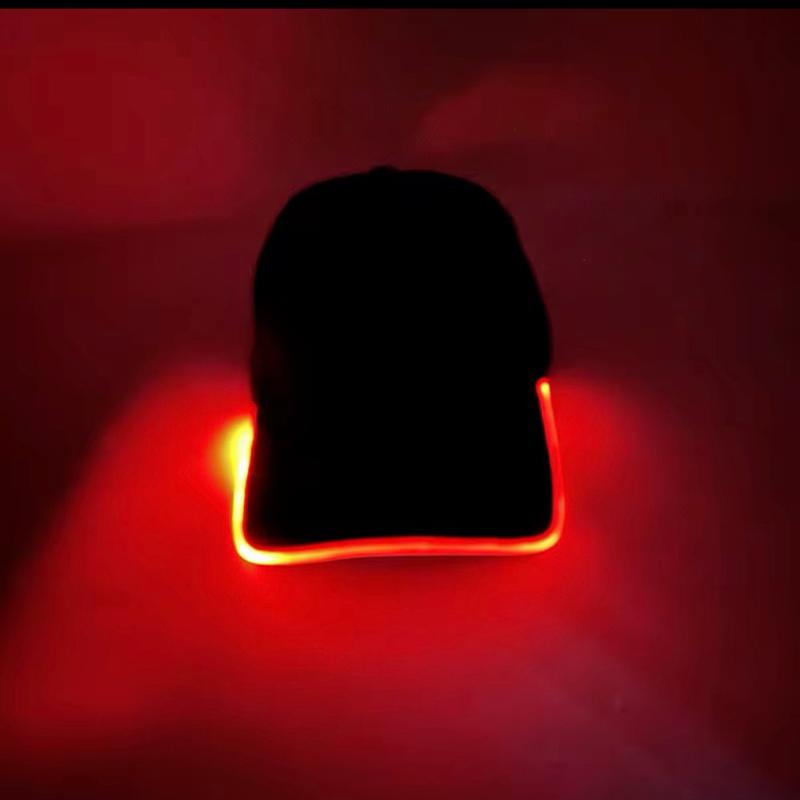 Hip Hop Party LED Cap Baseball Caps with Illuminated Brim for Night Events and Festivals