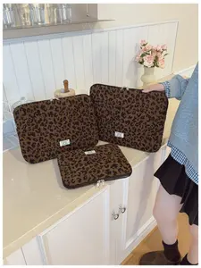 Large Capacity Laptop Bag, Fashion Leopard Print Handbag, Durable Notebook Computer Case, Ideal Gift for Birthday, Valentine's Day, School Season, Laptop Sleeve