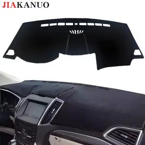 JIAKANUO Dash Cover Mat Fit for 2015-2020 Ford Edge ,Dashboard Pad Carpe,Sunscreen, heat insulation, anti glare, reflective protection dashboard, Black polyester, bottom silicone anti slip particles