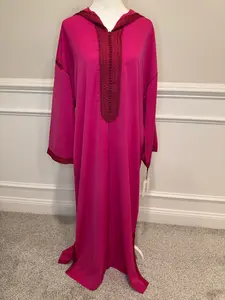 Handmade Moroccan Djellaba - Fuchsia Color