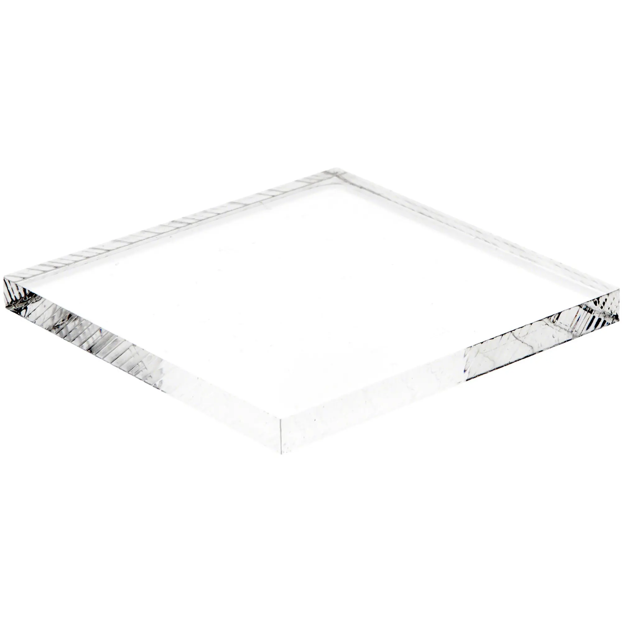 Plymor Clear Acrylic Square Standard-Edge Display Base