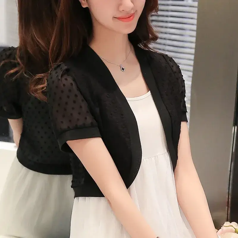 Women Bolero Summer White Black Short Sleeve Shrugs Lace Bolero Bridal Cape Evening  Formal Party Dress Cape Shawls and Wraps - TikTok Shop