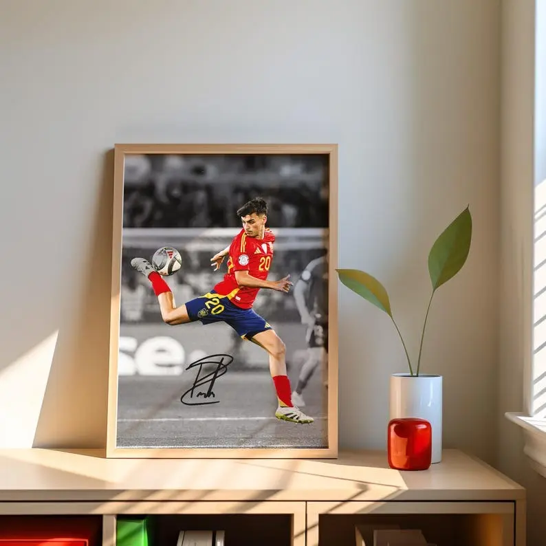 Pedri Poster, Bedroom Decor, Wall Art, Home Decor, Sports Poster, Sports