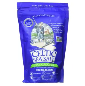 Fine Ground Celtic Sea Salt – 16 Ounce (Pack of 1) Resealable Bag of Nutritious, Classic Sea Salt, Great for Cooking, Baking, Pickling, Finishing and More, Pantry-Friendly, Gluten-Free