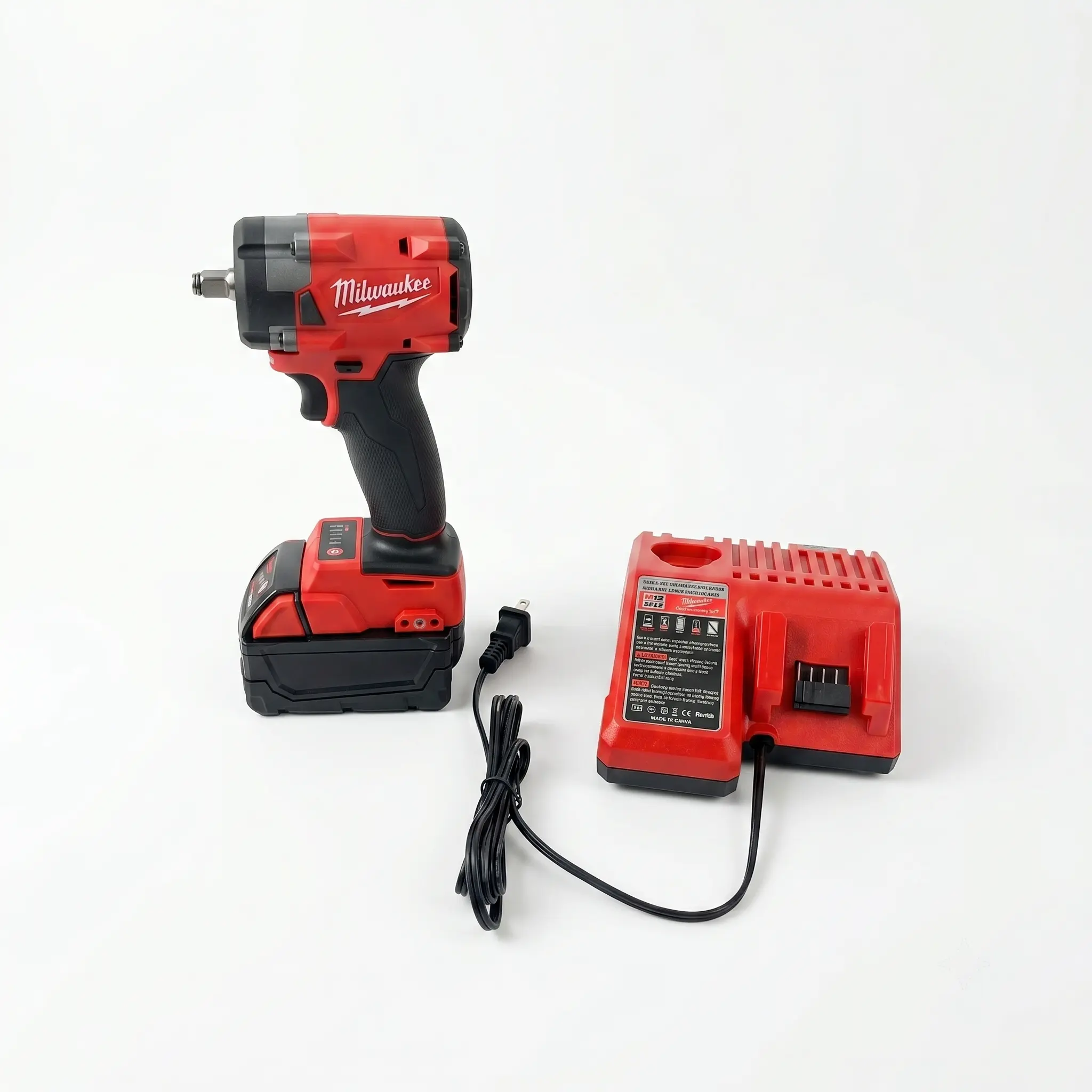 Milwaukee M18 N350 Compact Cordless Impact Wrench - High Torque Impact Cordless Power Tool, 4-Mode Speed Control, Tri-LED Lighting, Slim Short Body, for Auto Internal Maintenance & Confined Space Bolt Operation, Cordless Power Tools