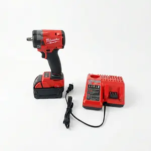 Milwaukee M18 N350 Compact Cordless Impact Wrench Portable Fastening Tool For Auto Internal Maintenance Dashboard Repair And Confined Space Bolt Operation Four Mode Speed Control Tri-LED Lighting And Slim Short Body Structure