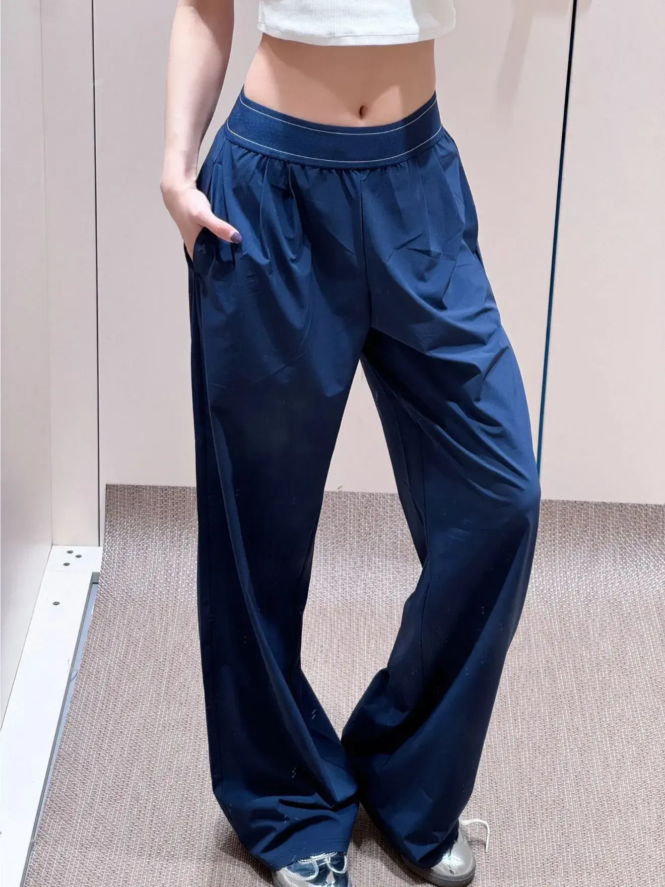Loose Casual Wide-Leg Straight-Leg Pants, Versatile Quick-Dry Elastic Waist Yoga Sports Pants, New Spring Model