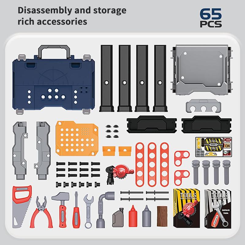 Kids Tool Bench, Kids Tool Set with with Electric Drill and Realistic Tools, Toddler Tool Set,Toddler Workbench Pretend Play Learning Gift for Boys & Girls Age 3-5, 20 X 10.5 X 24.6 in