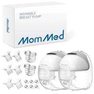 MomMed Hands-Free Wearable Breast Pump S21, Electric Hands-Free Breast Pump, Portable Painless Breast Pump with 3 Modes & 12 Levels Pumping System Travel