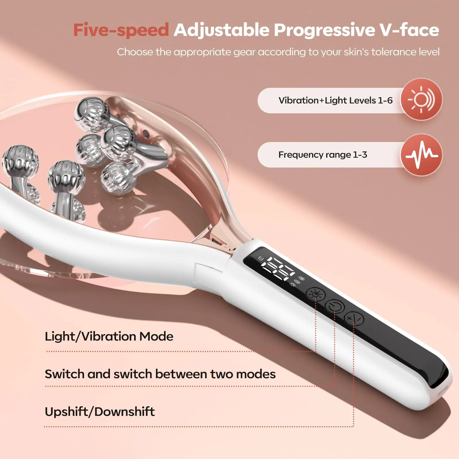 3D Roller Microcurrent Facial Massager, V-Face Roller, Lifting and Shaping Device, Korean Skincare Tool, Facial Beauty Instrument, Facial Beauty Machine, USB-Rechargeable Facial Beauty Massager for Home and Travel, Valentine's Day Gift - 3D Roller Microcurrent Facial Massager, V-Face Roller, Lifting and Shaping Device, Korean Skincare Tool, Facial Beauty Instrument, Facial Beauty Machine, USB-Rechargeable Facial Beauty Massager for Home and Travel, Valentine's Day Gift -
