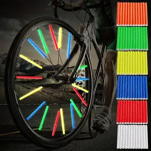 12Pcs bicycle reflective belt night riding safety warning light bicycle reflective belt mountain bike riding accessories Bike Reflectors