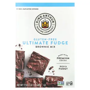 King Arthur Baking Company Gluten Free Ultimate Fudge Brownie Mix, 17 oz (482 g)