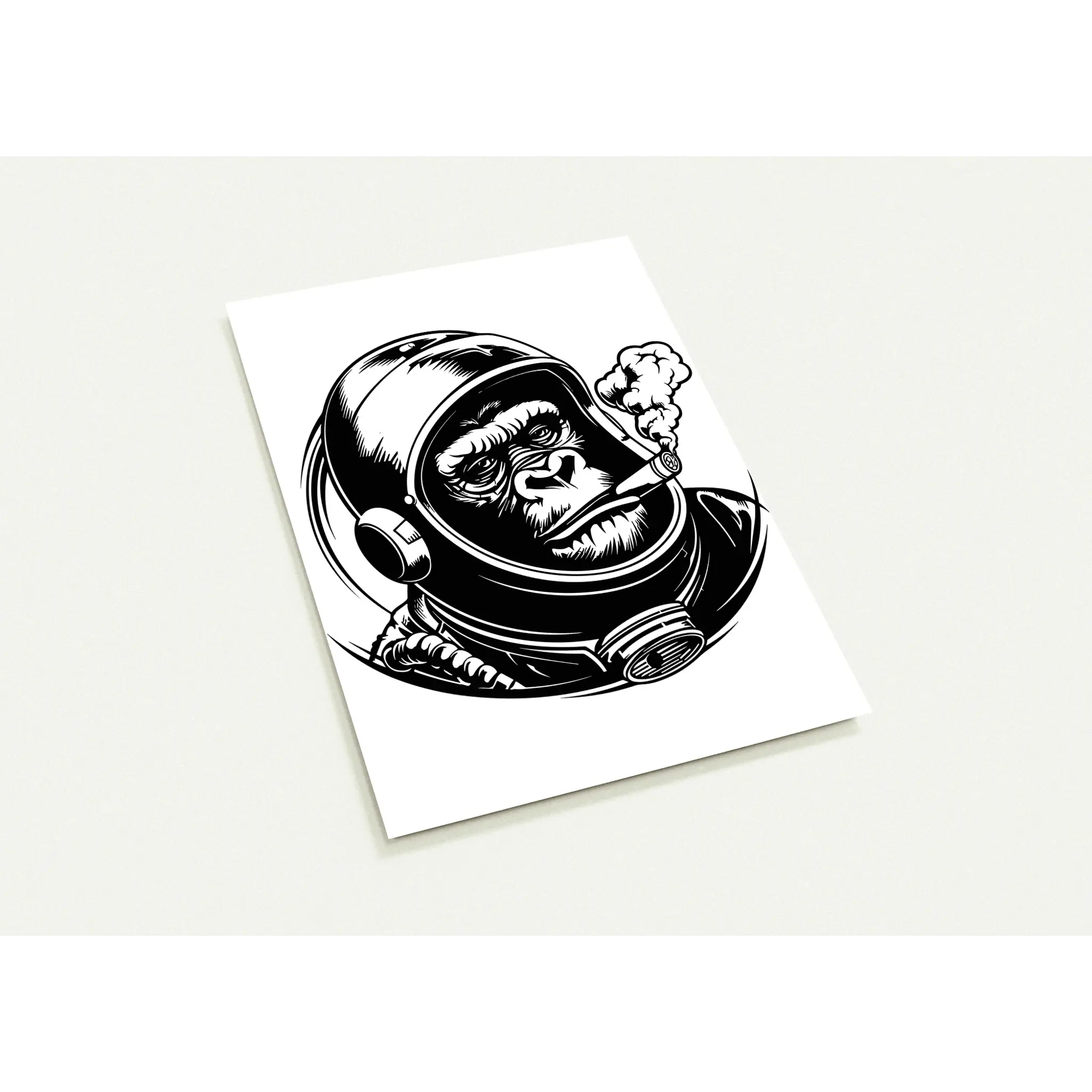 Astronaut Monkey Smoking  Pack of 10 Post Cards (US & CA)