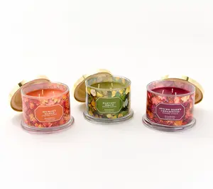 HomeWorx by Slatkin + Co. S/3 14-oz. Autumn Woodland Candles