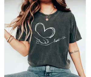 Comfort Colors Human Hand and Paw Shirt, Dog Paw Animal Lover Tee, Gift for Dog Lover, Pet Lover Owner Gifts, High Five Shirt, Dog Lover Shirt