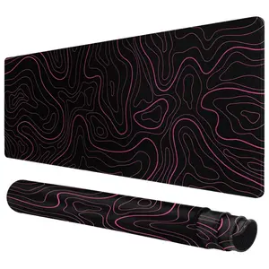 A 395 pink-grey line-drawing mouse pad that adds comfort and style to your workspace, with better support for infill design, the perfect gift for nature lovers and students, Gaming Room Accessories