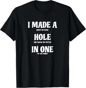 100% Cotton Golf Hole in One Funny Golf T-Shirt