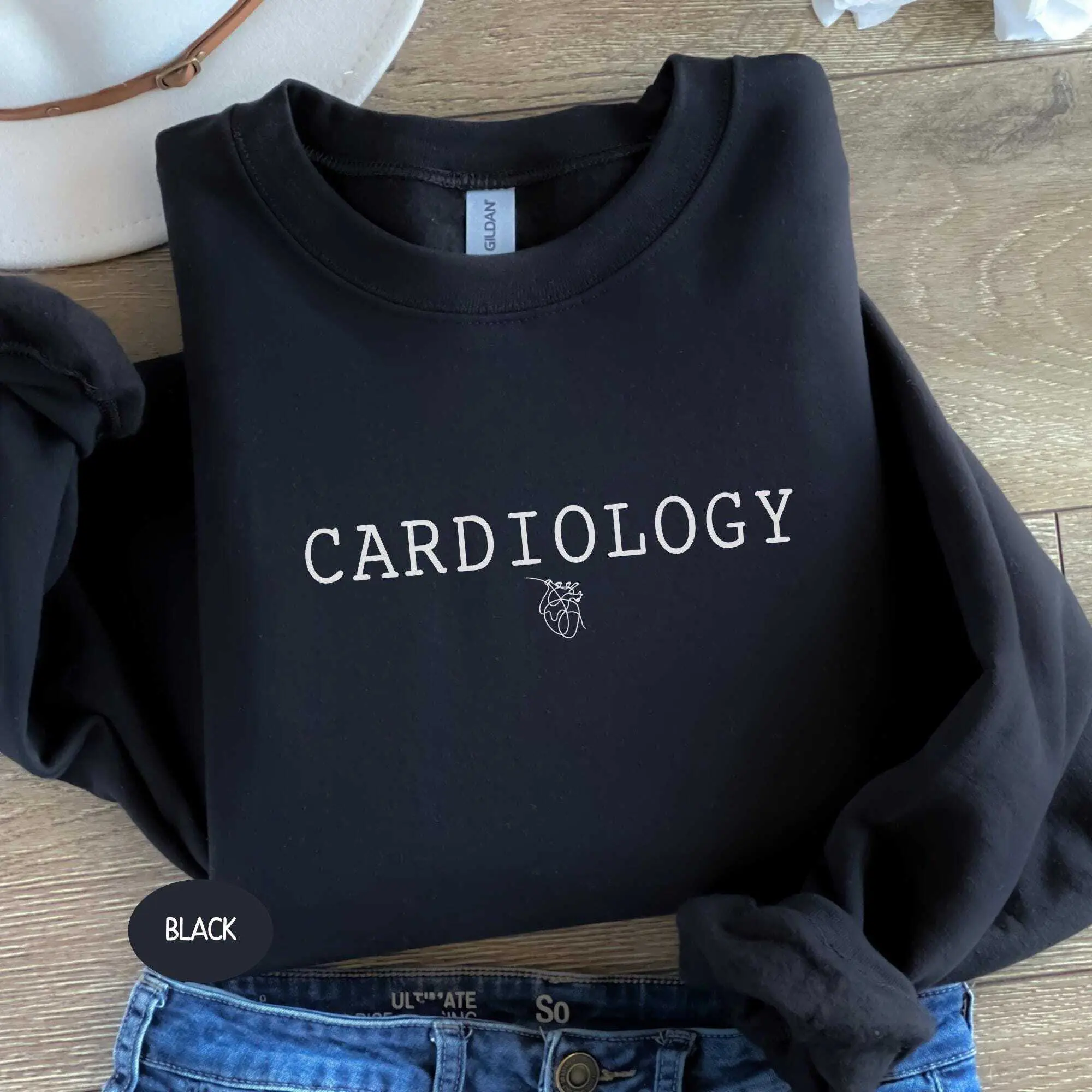 Cardiology Short Sleeve T-shirt / Sweatshirt, Cardiac ICU Nurse Graduation For Heart Nurse  Cardiologist ,  CVICU PCICU Crewneck Unisex