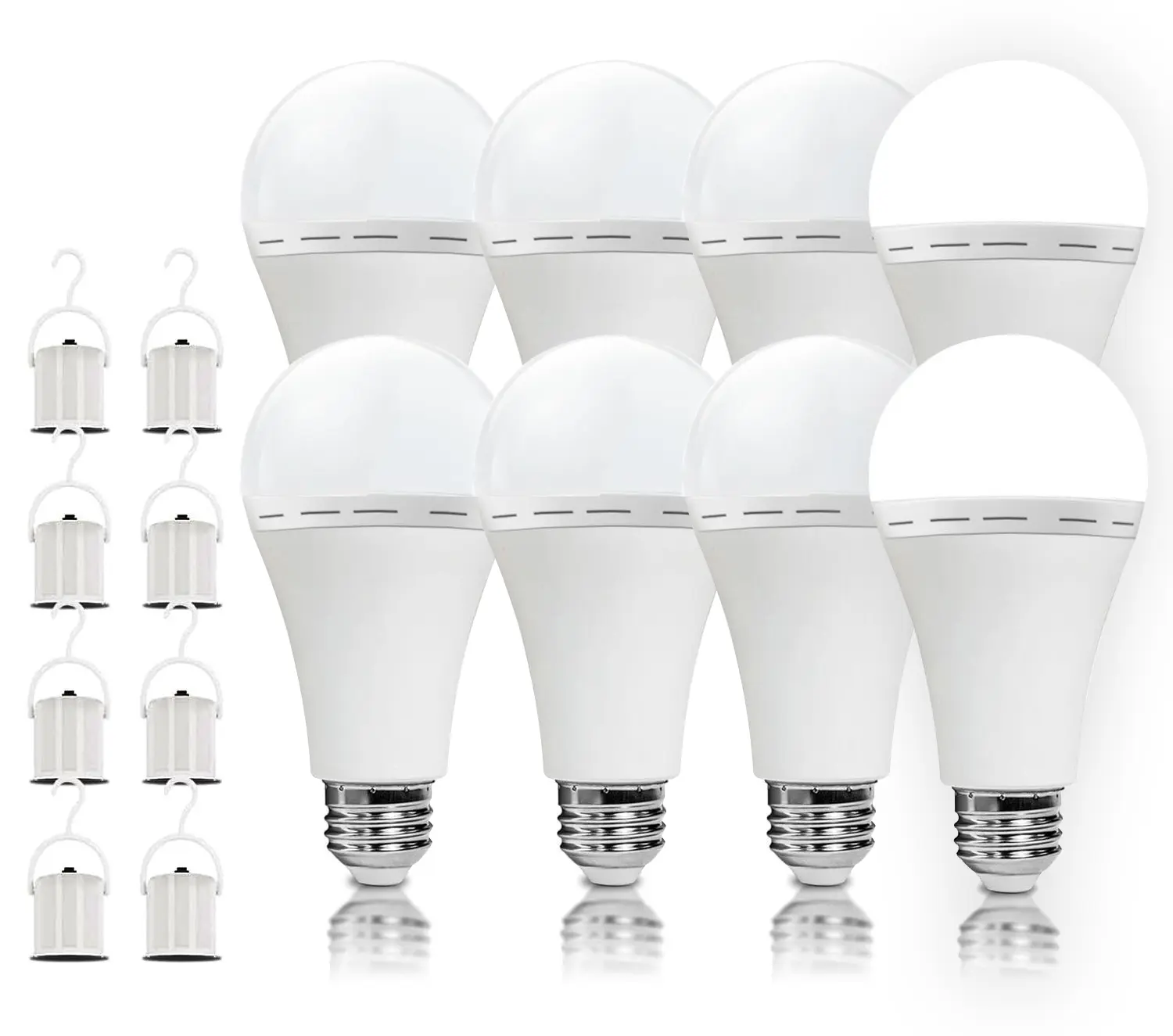 Emergency Rechargeable Light Bulbs, Long Lasting Power Outage Lights,12W 5000K Battery Backup Emergency Light Bulbs for Home Power Failure Hurricane