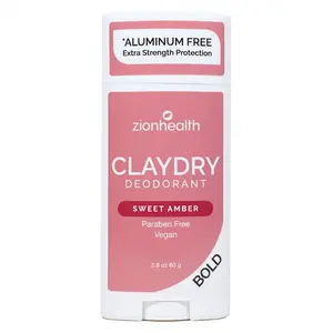 Zion Health CLAYDRY BOLD Vegan Deodorant - Sweet Amber 2.8 oz.