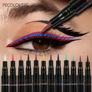 12PCS/Set Waterproof Long-Wearing Liquid Eyeliner, Quick Drying, Easy Coloring, Eyeliner Pen, Perfect for Creating Dramatic Looks