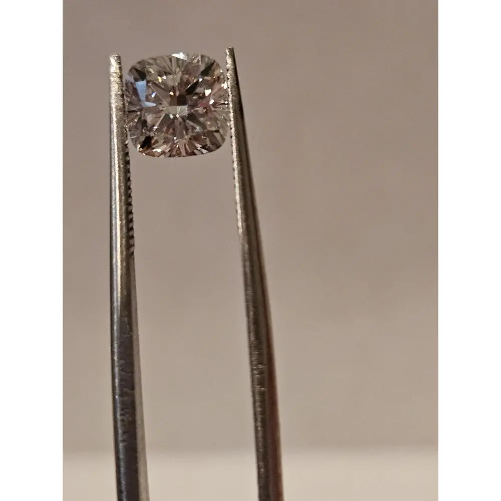 1.26 Carat Square Cushion Modified Brilliant Lab-Grown Diamond 6.30x6.24x4.22MM G Color VS2 Excellent Polish Symmetry CVD Type IIa