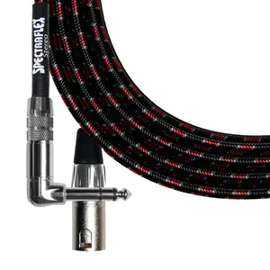 Braided Series Stereo Right Angle Plug-Male XLR