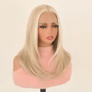 Lovestory Toby Highlight Color Synthetic Lace Front Wig for women Heat Resistant Glueless Lace Front Wigs Natural Hairline for Party Cosplay Daily Wear