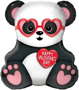 PMU 4 Pieces 32 Inches Valentine's Day Balloons, Giant Panda Balloons,Love Balloons For Special Events, Photo Props Party Decoration and Accessories