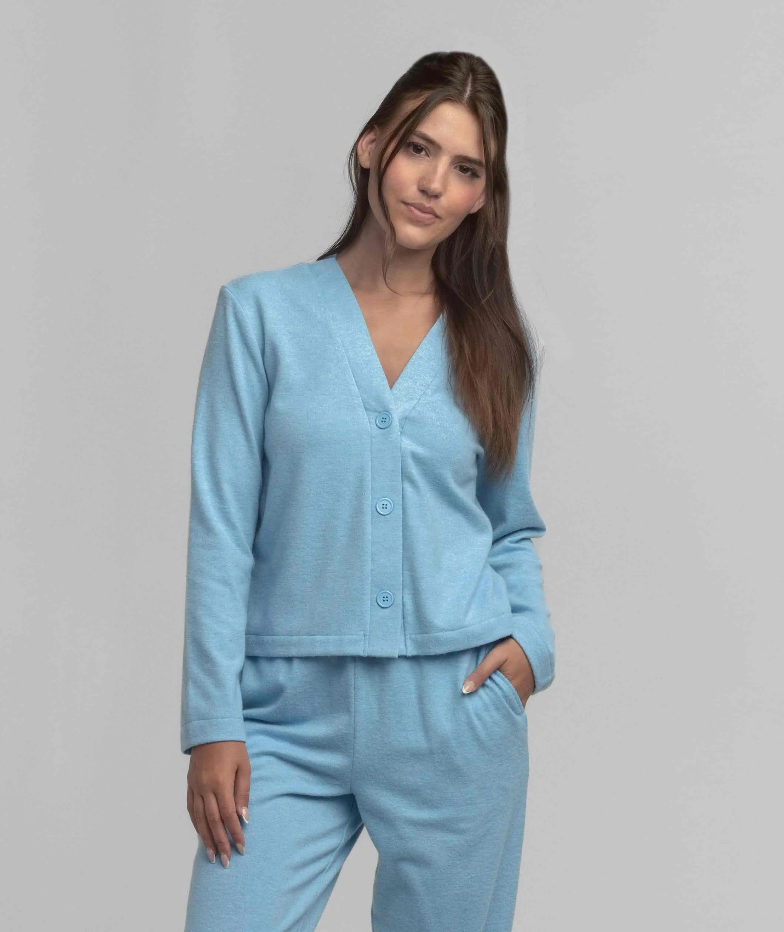 Cozy Cloud Cardigan - Ocean Breeze