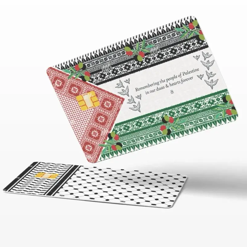 Eyes on Palestine themed credit card skins for debit credit ebt. Vinyl Stickers Sticky Back Photo