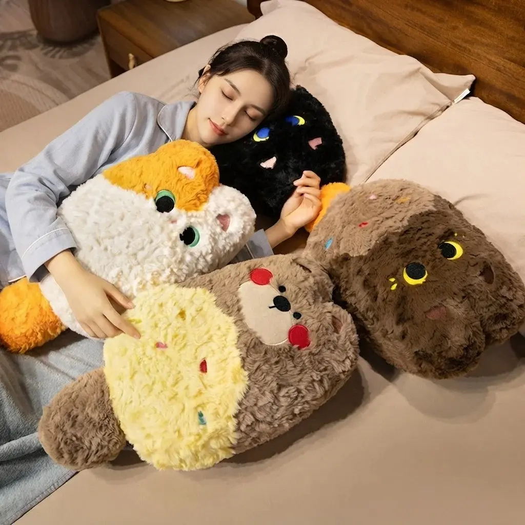 Kawaii Animal Plush Pillow Blanket 2 In 1 Soft Fluffy Animal Stuffed Doll Cushion Nap Pillow Blanket Home Sofa Bed Decor Gift