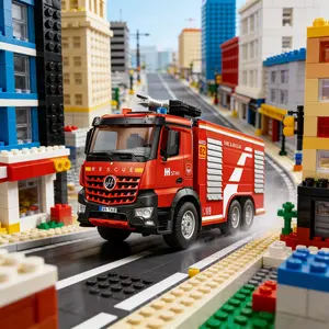 9-Channel RC Water Tank Fire Truck | 360° Rotating Water Spray, Lights & Sounds, Auto Demo | Gift for Kids