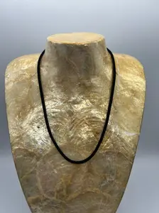 New Black Nylon Rope Necklace 18'' with Extender Chain