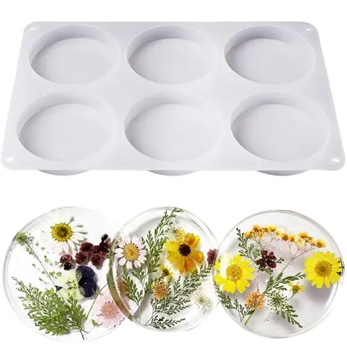 6PCS Transparent Coaster Molds