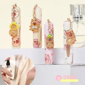 8/4/1 pcs-Cartoon Capibara Perfume Bottle, Mini Refillable Perfume Spray, Portable Lightweight Atomizer, Refill Pump Case, Ideal for Travel and School, Handy