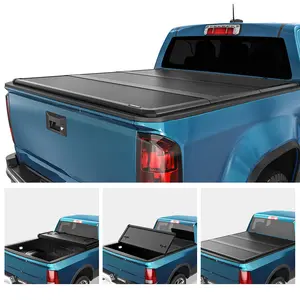 5.2 Feet Bed FRP Hard Tri-fold Tonneau Cover Fold Truck Bed Covers Compatible with 2015-2025 Chevy Colorado/GMC Canyon