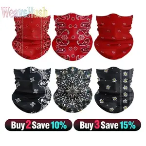 Unisex 6Pcs UV Protection Cooling Neck Gaiter Set - Seamless Bandana, Multi-Use Headwear, Breathable Face Cover, Full Balaclava, Tactical Camo Balaclava, Sun Visor Cap - Ideal for Biking, Fishing