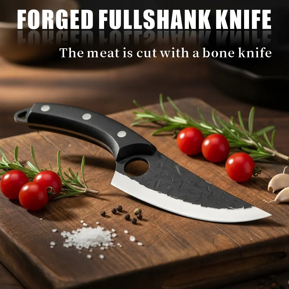 Watch this! Hand forged meat cutting knife, high carbon steel meat cutting knife with ergonomic handle, ultra sharp chef knife for kitchen, barbecue and  cooking # household universal knife # suitable for gift giving Nakiri Stainless Steel