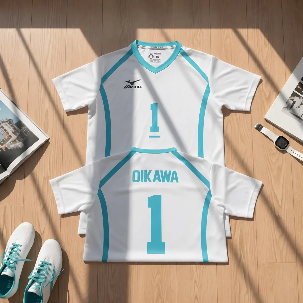Haikyuu Oikawa Tooru Cosplay Aoba Johsai Volleyball Jersey No 1 | Premium Breathable Dry-Fit Athletic Sports Uniform T-Shirt | Perfect Anime Fan Gift