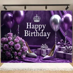 Happy Birthday Background, Birthday Party Decoration Backdrop, Wall Decoration, Indoor and Outdoor Decoration, Photography Background, Banners