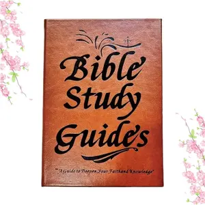 66-page Bible Study Guide, Daily Devotional Journal Strengthens Faith, Ideal for Personal Group Study and Prayer, Christian Gift (PU Leather Cover), Leather Bible Notebook.