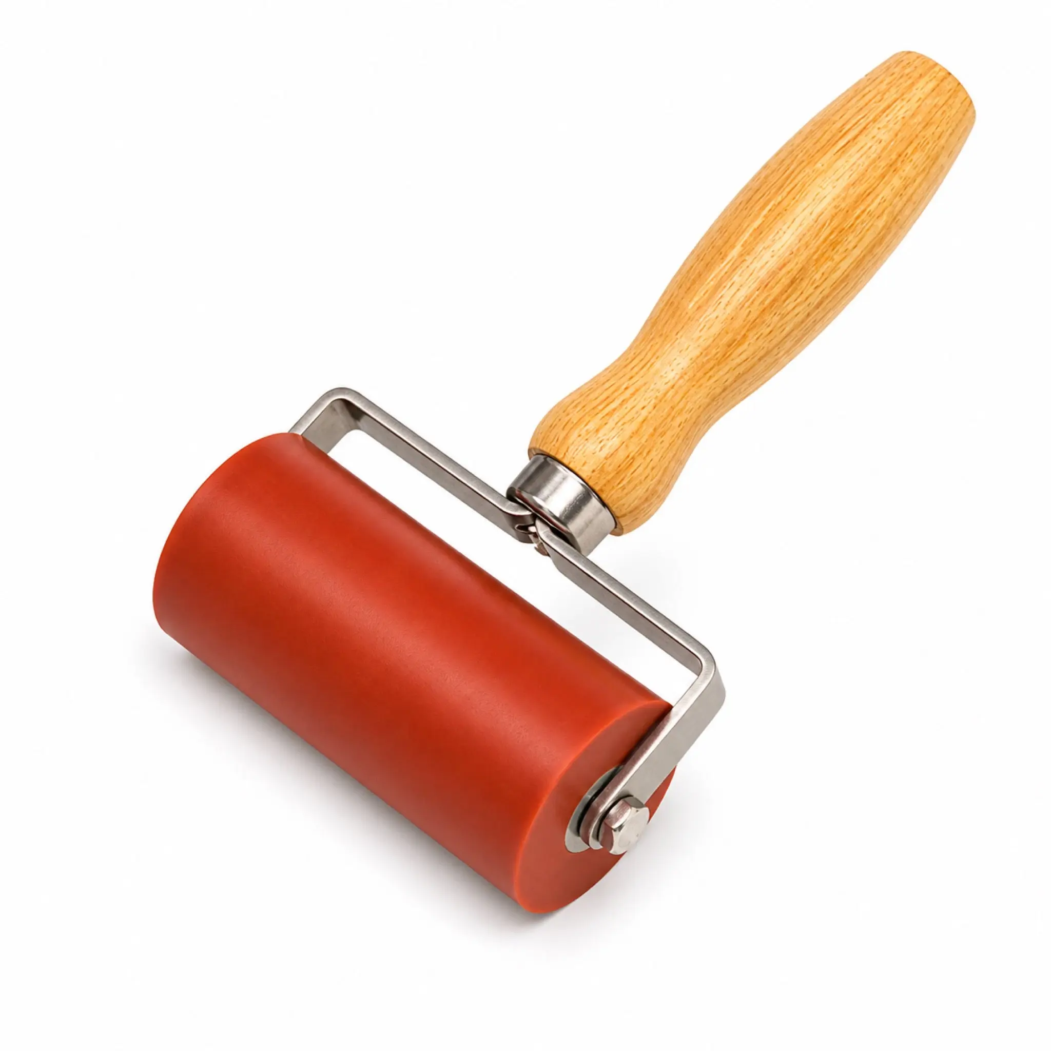 Silicone Seam Roller 2" x 4" with Wood Handle for PVC/TPO/EPDM Roofing