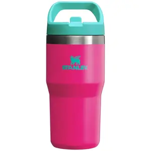 Stanley 20 oz Stainless Steel Ice Flow Go Flip Straw Tumbler Passion Pink