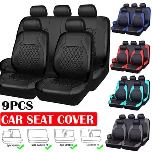 Universal Car Seat Cover Full Set for Vehicles Sedan SUVs Trucks with 5mm Composite Sponge Inside, Airbag Compatible Fit Most Sedan,SUV, for Elantra Sonata Toyota Corolla Camry Hyundai Ford Focus Edge Mazda CRV Accord